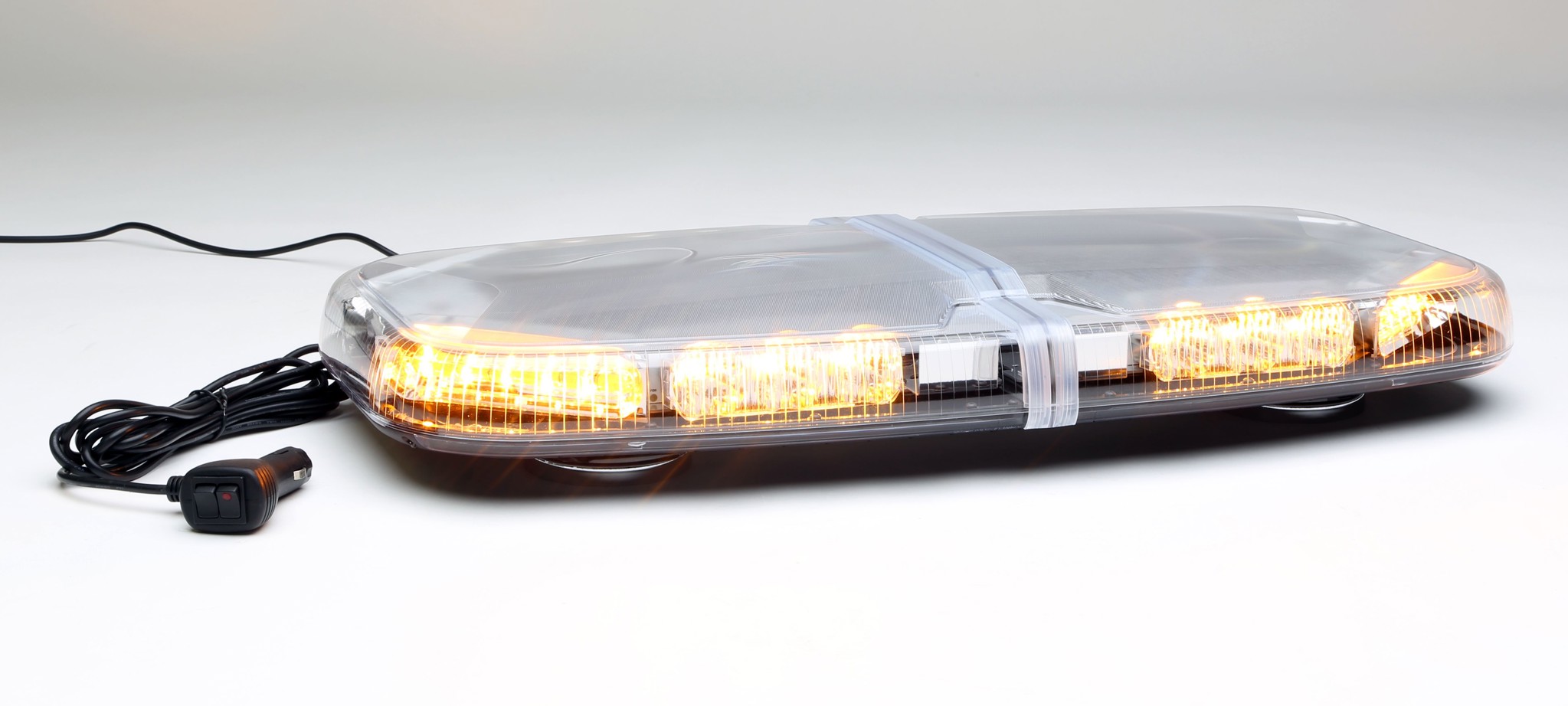 Whelen Mini Cenator LED Lichtbalken Rot/Blau ECE-R65 mit Magnetfüßen und CigarPlug